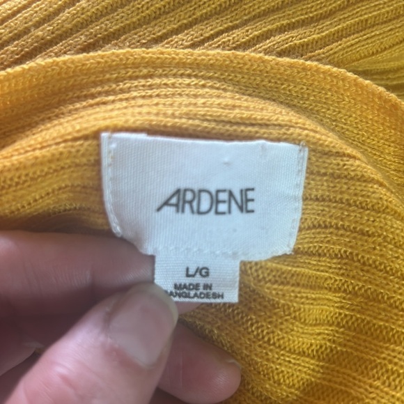 Ardene Mustard Yellow Ribbed Dolman Sweater Size L - Picture 10 of 14